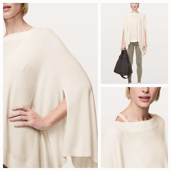 Lululemon Forward Flow Cape Soft Ivory Sz OS - Picture 2 of 13